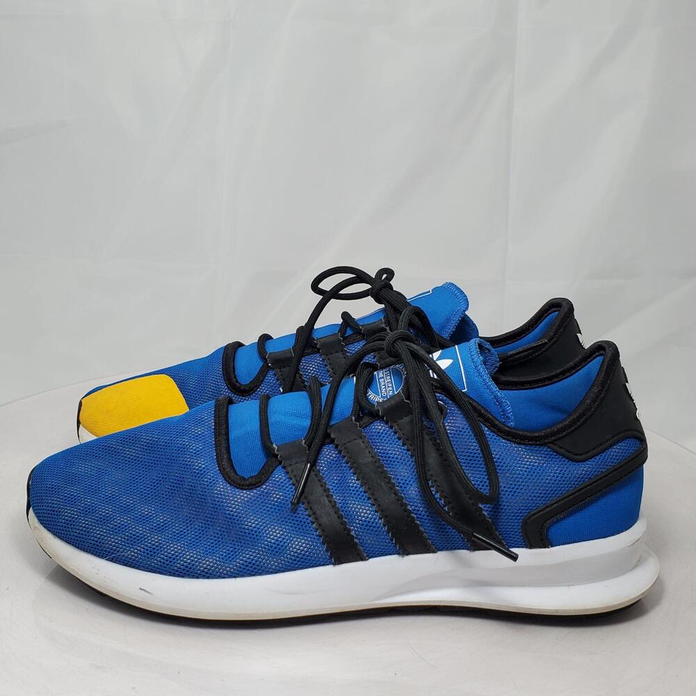 Adidas SL Rise Loop Runner Shoes Men 10 Blue Yellow Mesh Low Top Sneaker aq8322